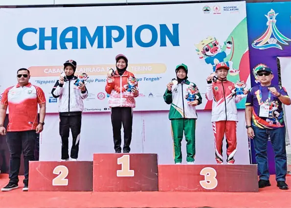 Sarah Aftiana Namira atlet panjat tebing Kabupaten Pekalongan peraih medali perunggu Porprov Jawa Tengah 2026